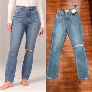 Abercrombie & Fitch The 90s Slim Straight Ultra High Rise Jeans Curve Love